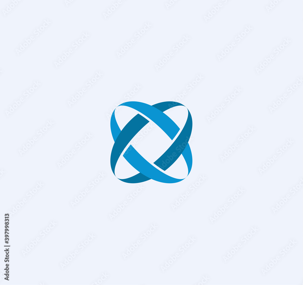 Poster rings or hoop vector sign. communication technology app. logistic modern logo concept. garbage recyc