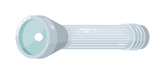 Electric bulb flashlight torch equipment isolated on white