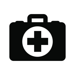 Fototapeta premium First aid kit icon vector set. Ambulance illustration sign collection. first aid post symbol.
