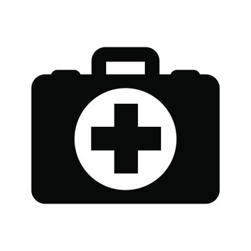 First aid kit icon vector set. Ambulance illustration sign collection. first aid post symbol.