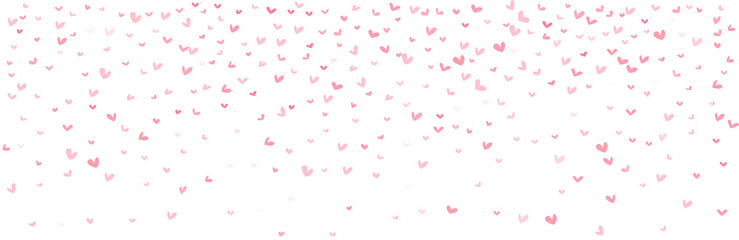 Fototapeta na wymiar Vector pattern Valentines background. Pink hearts illustratiion.