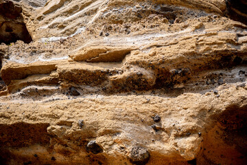 Wavy Cave ( Cau Cave) with Great cliffs on Ly Son Island, Quang Ngai Province, Vietnam