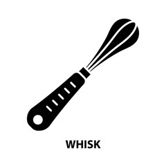 whisk icon, black vector sign with editable strokes, concept illustration