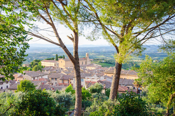 Beautiful landscape with the medieval city of San Gimignano