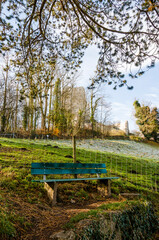 Pfeffingen, Ruine, Burg, Burganlage, Aesch, Duggingen, Laufental, Birseck, Klus, Baselland, Wanderweg, Aussichtspunkt, Winter, Morgensonne, Wintertag, Schweiz, Nordwestschweiz