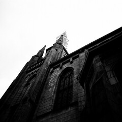 This is the oldest church in Indonesia picked up with a black and white nikon FM 2 camera