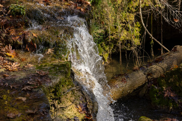 beautiful waterfall in the nature