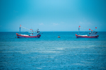 Boat racing Festival at Ly Son Island, Quang Ngai Province, Vietnam