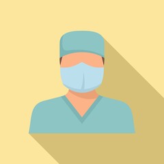 Chicken pox doctor icon. Flat illustration of chicken pox doctor vector icon for web design