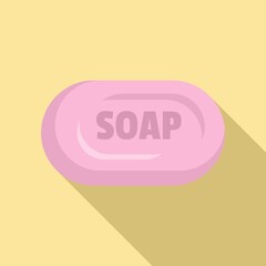 Room service soap icon. Flat illustration of room service soap vector icon for web design