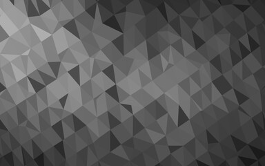 Light Silver, Gray vector abstract polygonal layout.
