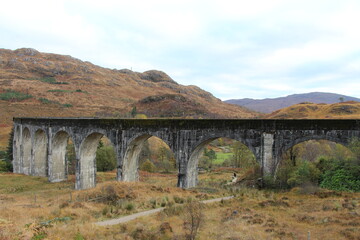 Fototapeta na wymiar Glenfinnan , the Harry Potter viaduct