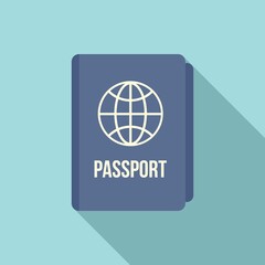 International passport icon. Flat illustration of international passport vector icon for web design