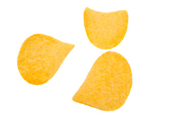 potato chips isolated