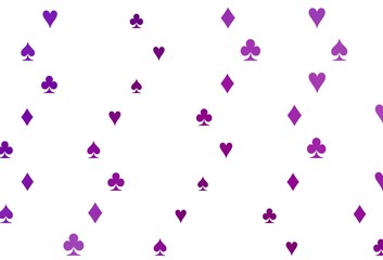 Light Purple vector texture with playing cards.