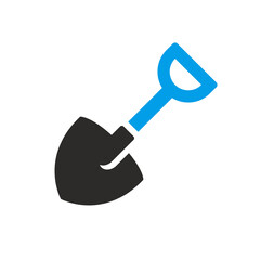 Logotipo pala pequeña en azul y gris