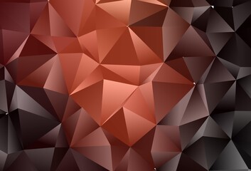 Fototapeta premium Dark Red vector polygon abstract layout.