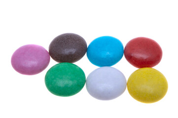 chocolate colored buttons isolated