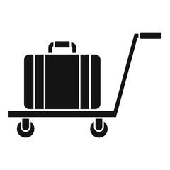 Room service bag cart icon. Simple illustration of room service bag cart vector icon for web design isolated on white background
