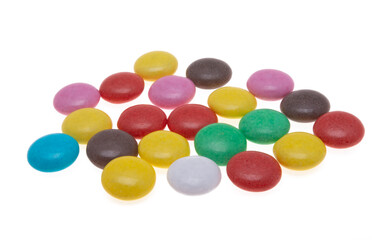 chocolate colored buttons isolated