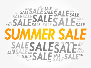SUMMER SALE word cloud collage, business concept background