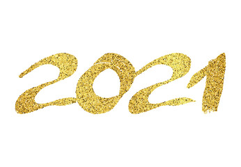 2021 gold glitter grunge lettering