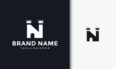 initials N castle logo