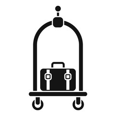 Fototapeta premium Room service bag transport icon. Simple illustration of room service bag transport vector icon for web design isolated on white background