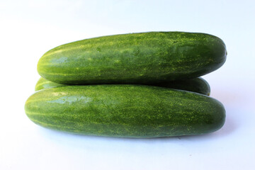 cucumber vegetables fresh healthy food with isolated background