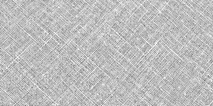 Vector fabric texture. Distressed texture of weaving fabric. Grunge background. Abstract halftone vector illustration.