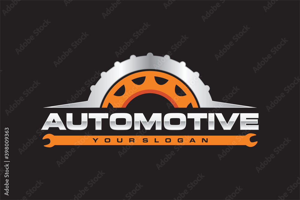 Wall mural automotive wheel gear emblem logo