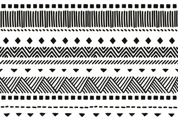 Stof per meter Etnische vector naadloze patroon. Tribal geometrische achtergrond, boho motief, maya, Azteekse ornament illustratie. vloerkleed textiel print textuur © Good Goods