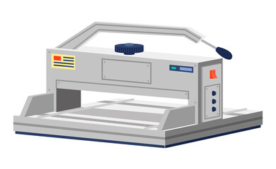 Cutting paper cutter icon. Element of printing house illustration. Premium quality graphic design of printing studio equipment, Manual guillotine for paper isolated. Hand machine for typography