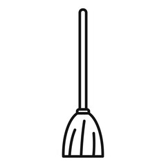 Room service broom icon. Outline room service broom vector icon for web design isolated on white background