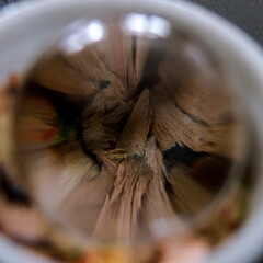 Anspitzerreste unter Lensball