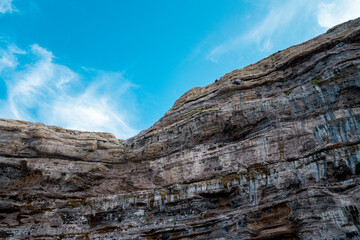 Wavy Cave ( Cau Cave) with Great cliffs on Ly Son Island, Quang Ngai Province, Vietnam