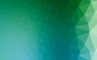 Obraz premium Light Blue, Green vector low poly cover.