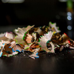 Anspizterreste auf schwarzem Hintergrund 4