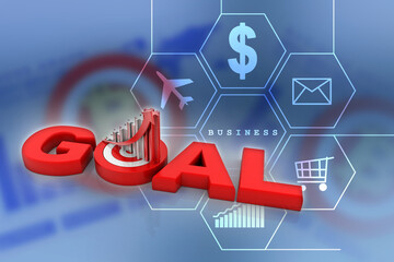 3d rendering Stock market online business concept. business Graph 