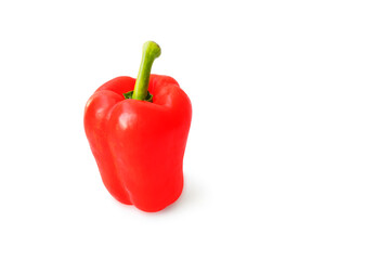 Fresh red peppers isolated on white background