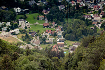 Bregenz aus der Pfänderseilbahn aus gesehen