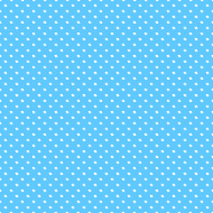 White dots on a blue backgrounds. Abstract seamless mosaic background. Pixels backdrop.
