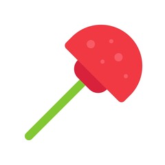 Lollipop icon, Christmas food and drink vector