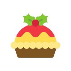 Christmas pie icon, Christmas food and drink vector