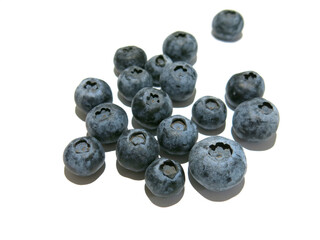 Blueberries  on white background. Blueberry berries.  