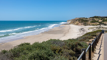 Fototapeta premium The carpark views of the beautiful Port Willunga beach in South Australia on December 8th 2020