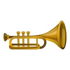 Obraz na płótnie Canvas Trumpet icon. Cartoon of trumpet vector icon for web design isolated on white background