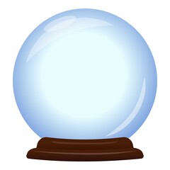 Christmas snowglobe icon. Cartoon of christmas snowglobe vector icon for web design isolated on white background