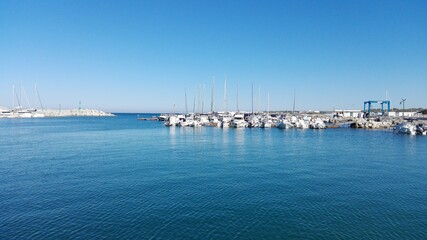 Obraz premium Boat sin the port of Adriatic sea, Italy