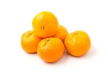 Mandarin-Honey Murcott oranges on white background, Golden orange to celebrate the Chinese festival.